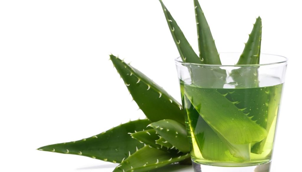 bicchiere di aloe vera da bere