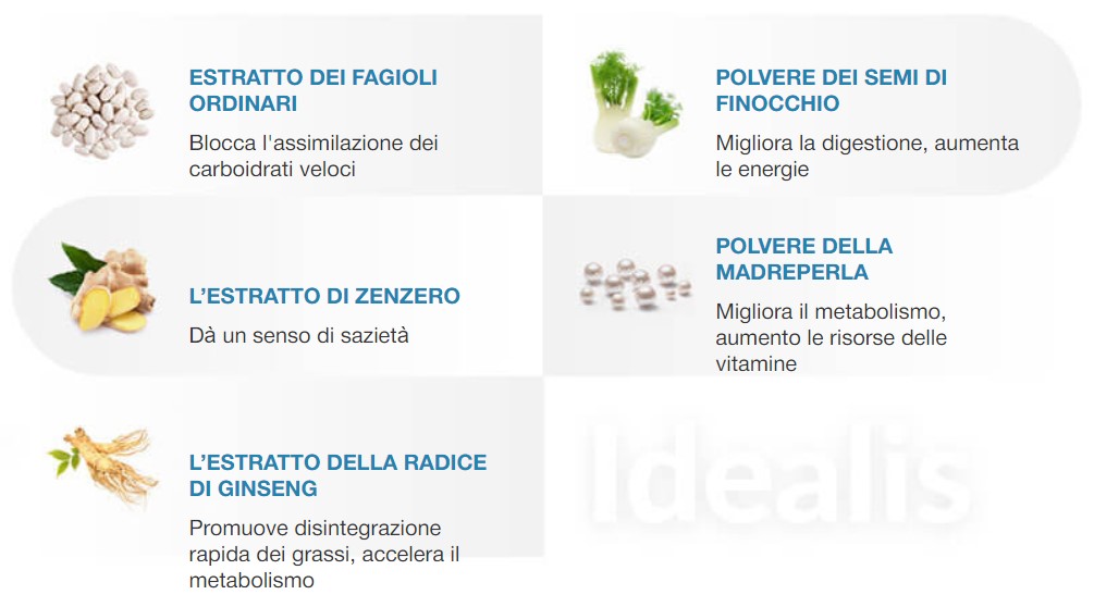 lista ingredienti idealis